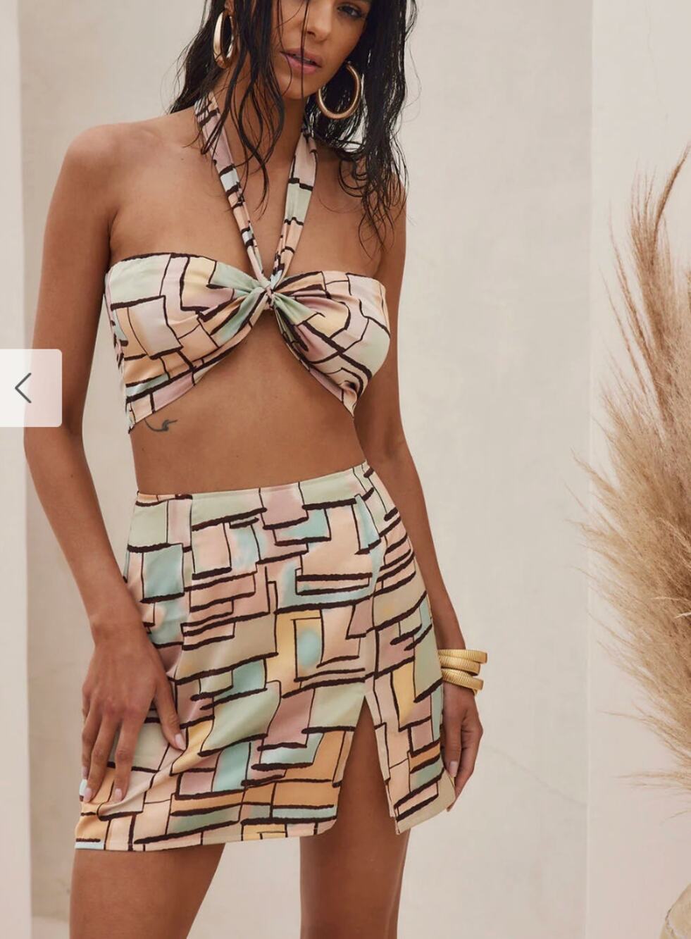Valentyna Pastel Printed Mini Skirt
